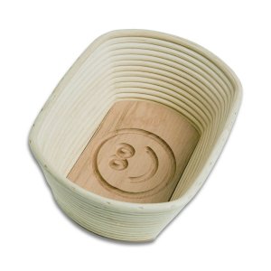 Bild zu Gärkörbchen 24x17,5cm, für Brote von 750g - 2.000g mit Stempel SMILEY