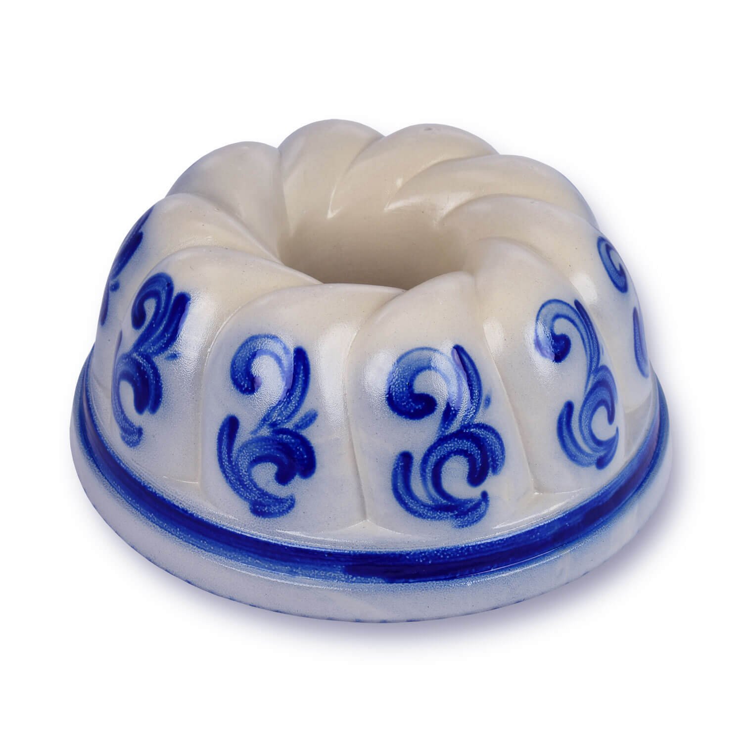 Bild zu Kuchenform Gugelhupf aus Westerwald-Keramik, Ø 22cm, Dekor blau Bild zu Kuchenform Gugelhupf aus Westerwald-Keramik, Ø 22cm, Dekor blau